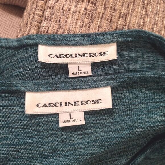 Caroline Rose Women's Size Large Two Piece Long Sleeve and Vest Cardigan Set - Picture 8 of 10